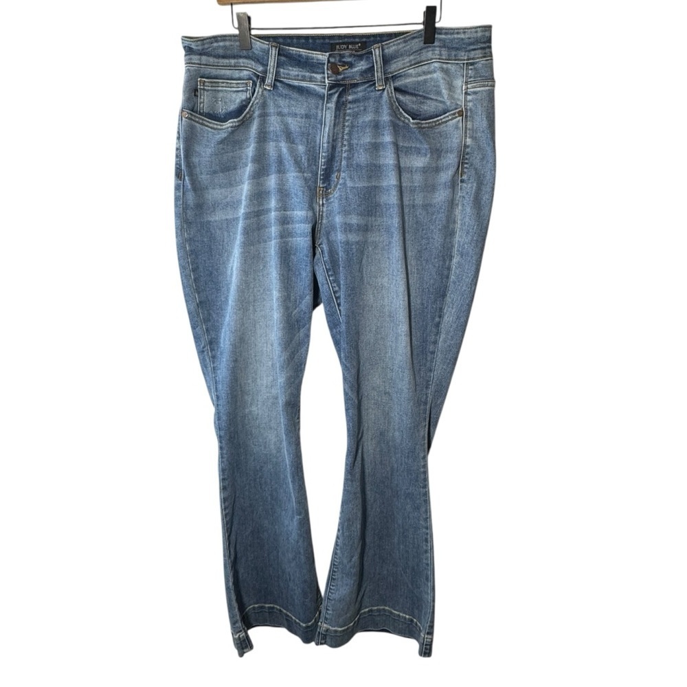 Judy Blue Trouser Flare Jeans Medium Wash Size 18